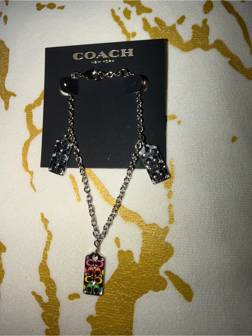 COACH Signature Pendant Crystal Bracelet